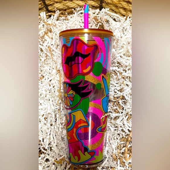 Starbucks Tim Singleton Retro Pride Cup Tumbler Iridescent 24oz Holographic 2023 - Picture 9 of 10